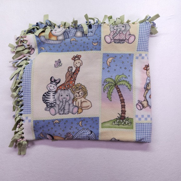Safari Jungle Other - Safari Jungle Zoo Animals Blanket 45x42" Fleece Baby Unisex Crib Lap Cute